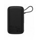Baseus Qpow Digital Display powerbank med snabbladdning 10000mAh 22,5W QC/PD/SCP/FCP med inbyggd USB-C-kabel svart