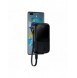 Baseus Qpow Digital Display powerbank med snabbladdning 10000mAh 22,5W QC/PD/SCP/FCP med inbyggd USB-C-kabel svart