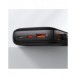 Baseus Qpow Digital Display powerbank med snabbladdning 10000mAh 22,5W QC/PD/SCP/FCP med inbyggd USB-C-kabel svart