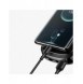 Baseus Qpow Digital Display powerbank med snabbladdning 10000mAh 22,5W QC/PD/SCP/FCP med inbyggd USB-C-kabel svart