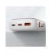 Baseus Qpow Digital Display powerbank med snabbladdning 10000mAh 22,5W QC/PD/SCP/FCP med inbyggd USB-C-kabel vit