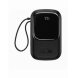 Baseus Qpow Digital Display powerbank med snabbladdning 20000mAh 22,5W QC/PD/SCP/FCP med inbyggd USB-C-kabel svart