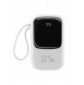 Baseus Qpow Digital Display powerbank med snabbladdning 20000mAh 22,5W QC/PD/SCP/FCP med inbyggd USB-C-kabel vit