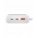 Baseus Qpow Digital Display powerbank med snabbladdning 20000mAh 22,5W QC/PD/SCP/FCP med inbyggd USB-C-kabel vit