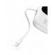 Baseus Qpow Digital Display powerbank med snabbladdning 20000mAh 22,5W QC/PD/SCP/FCP med inbyggd USB-C-kabel vit