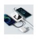 Baseus Qpow Digital Display powerbank med snabbladdning 20000mAh 22,5W QC/PD/SCP/FCP med inbyggd USB-C-kabel vit