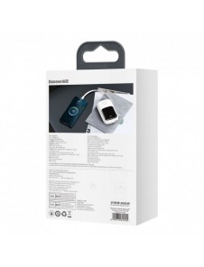 Baseus Qpow Digital Display powerbank med snabbladdning 20000mAh 22,5W QC/PD/SCP/FCP med inbyggd USB-C-kabel vit