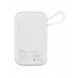 Baseus Qpow powerbank 10000mAh inbyggd USB Type-C-kabel 22,5W Snabbladdning SCP AFC FCP vit (PPQD020102)