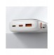 Baseus Qpow powerbank 10000mAh inbyggd USB Type-C-kabel 22,5W Snabbladdning SCP AFC FCP vit (PPQD020102)