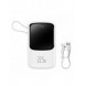 Baseus Qpow powerbank 10000mAh inbyggd USB Type-C-kabel 22,5W Snabbladdning SCP AFC FCP vit (PPQD020102)