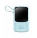 Baseus Qpow powerbank 10000mAh inbyggd USB Type-C-kabel 22,5W Snabbladdning SCP AFC FCP blå (PPQD020103)