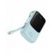 Baseus Qpow powerbank 10000mAh inbyggd USB Type-C-kabel 22,5W Snabbladdning SCP AFC FCP blå (PPQD020103)