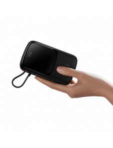 Baseus Qpow powerbank 10000mAh inbyggd USB Type-C-kabel 22,5W Snabbladdning SCP AFC FCP blå (PPQD020103)