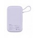 Baseus Qpow powerbank 10000mAh inbyggd USB Type-C-kabel 22,5W Snabbladdning SCP AFC FCP lila (PPQD020105)