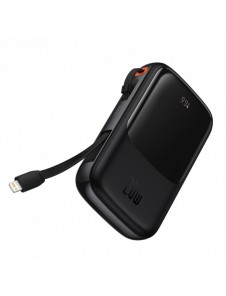 Powerbank 10000mAh 20W Baseus Qpow Pro Overseas Edition + USB C 3A-kabel - svart