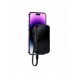 Powerbank 10000mAh 20W Baseus Qpow Pro Overseas Edition + USB C 3A-kabel - svart