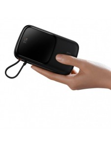Powerbank 10000mAh 20W Baseus Qpow Pro Overseas Edition + USB C 3A-kabel - svart