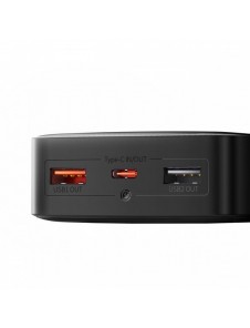 Powerbank 20000mAh USB / USB C 25W PD QC + USB C 60W Cable Baseus Bipow - svart