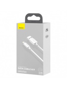 Baseus 2x USB-kabel - Blixtsnabb laddning Power Delivery 1,5 m vit (TZCALZJ-02)