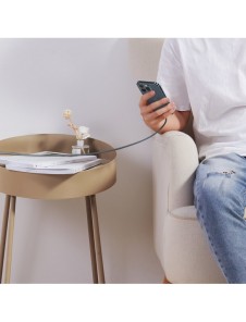 Baseus-kabel för iPhone USB Typ C - Lightning 2m, Strömförsörjning 20W grå (CALD000116)