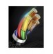 Baseus Cafule Kabel slitstark nylonkabel USB Typ C PD / Lightning 18W QC3.0 1m svart-grå (CATLKLF-G1)