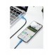 Baseus Cafule Kabel slitstark nylonkabel USB Typ C PD / Lightning 18W QC3.0 1m svart-grå (CATLKLF-G1)