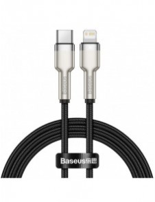 Baseus Cafule Metal Datakabel USB Typ C - Lightning 20 W Strömförsörjning 1 m svart (CATLJK-A01)