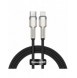Baseus Cafule Metal Datakabel USB Typ C - Lightning 20 W Strömförsörjning 1 m svart (CATLJK-A01)