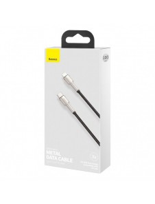 Baseus Cafule Metal Datakabel USB Typ C - Lightning 20 W Strömförsörjning 1 m svart (CATLJK-A01)
