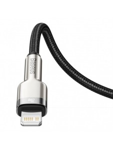 Baseus Cafule Metal Datakabel USB Typ C - Lightning 20 W Strömförsörjning 1 m svart (CATLJK-A01)