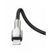 Baseus Cafule Metal Datakabel USB Typ C - Lightning 20 W Strömförsörjning 1 m svart (CATLJK-A01)