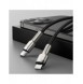 Baseus Cafule Metal Datakabel USB Typ C - Lightning 20 W Strömförsörjning 1 m svart (CATLJK-A01)