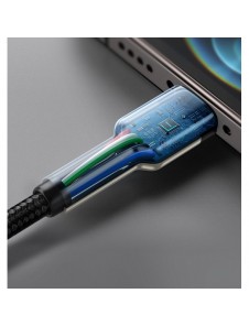 Baseus Cafule Metal Datakabel USB Typ C - Lightning 20 W Strömförsörjning 1 m svart (CATLJK-A01)