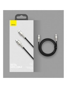 Baseus Cafule Metal Datakabel USB Typ C - Lightning 20 W Strömförsörjning 1 m svart (CATLJK-A01)