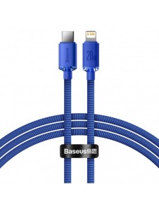 Baseus Crystal Shine Series-kabel USB-kabel för snabb laddning och dataöverföring USB Typ C - Lightning 20W 1,2m blå (CAJY000203