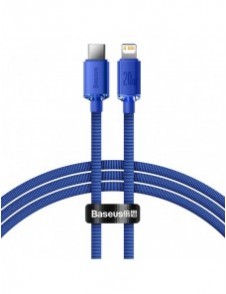 Baseus Crystal Shine Series-kabel USB-kabel för snabb laddning och dataöverföring USB Typ C - Lightning 20W 1,2m blå (CAJY000203