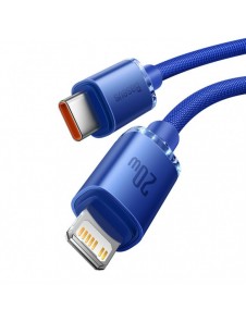 Baseus Crystal Shine Series-kabel USB-kabel för snabb laddning och dataöverföring USB Typ C - Lightning 20W 1,2m blå (CAJY000203