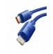 Baseus Crystal Shine Series-kabel USB-kabel för snabb laddning och dataöverföring USB Typ C - Lightning 20W 1,2m blå (CAJY000203