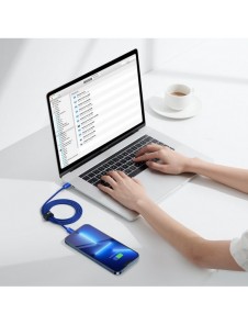 Baseus Crystal Shine Series-kabel USB-kabel för snabb laddning och dataöverföring USB Typ C - Lightning 20W 1,2m blå (CAJY000203
