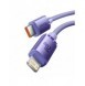 Baseus Crystal Shine Series-kabel USB-kabel för snabb laddning och dataöverföring USB Typ C - Lightning 20W 1,2m lila (CAJY00020