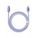 Baseus Crystal Shine Series-kabel USB-kabel för snabb laddning och dataöverföring USB Typ C - Lightning 20W 1,2m lila (CAJY00020