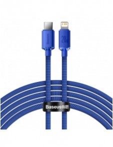 Baseus Crystal Shine Series-kabel USB-kabel för snabb laddning och dataöverföring USB Typ C - Lightning 20W 2m blå (CAJY000303)