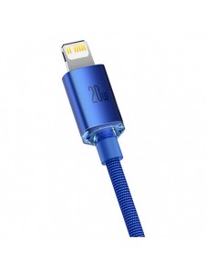 Baseus Crystal Shine Series-kabel USB-kabel för snabb laddning och dataöverföring USB Typ C - Lightning 20W 2m blå (CAJY000303)