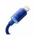 Baseus Crystal Shine Series-kabel USB-kabel för snabb laddning och dataöverföring USB Typ C - Lightning 20W 2m blå (CAJY000303)