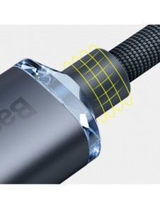 Baseus Crystal Shine Series-kabel USB-kabel för snabb laddning och dataöverföring USB Typ C - Lightning 20W 2m blå (CAJY000303)