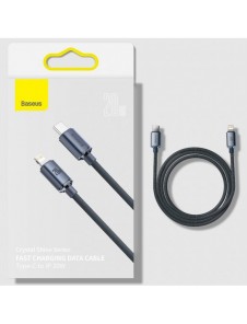 Baseus Crystal Shine Series-kabel USB-kabel för snabb laddning och dataöverföring USB Typ C - Lightning 20W 2m blå (CAJY000303)