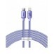 Baseus Crystal Shine Series-kabel USB-kabel för snabb laddning och dataöverföring USB Typ C - Lightning 20W 2m lila (CAJY000305)