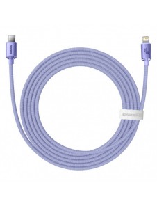 Baseus Crystal Shine Series-kabel USB-kabel för snabb laddning och dataöverföring USB Typ C - Lightning 20W 2m lila (CAJY000305)
