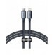 Baseus crystal shine serie snabbladdningsdatakabel USB typ C till Lightning 20W 1,2m svart (CAJY000201)