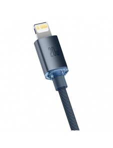 Baseus crystal shine serie snabbladdningsdatakabel USB typ C till Lightning 20W 1,2m svart (CAJY000201)